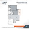 2 Bedroom - 1122 Floor Plan 2 Bedroom - 1122 Floor Plan at Towne Oaks Apartments, Little Rock, AR